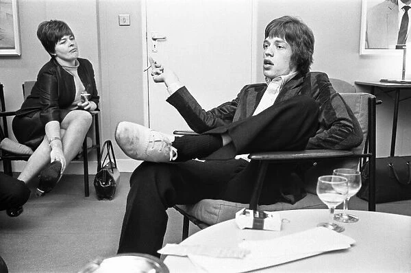 The Rolling Stones seen here in rehearsal for the Eamonn Andrews Show at the television