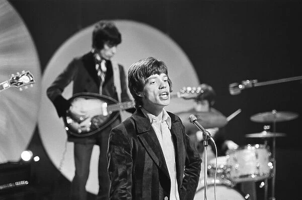 The Rolling Stones seen here in rehearsal for the Eamonn Andrews Show at the television