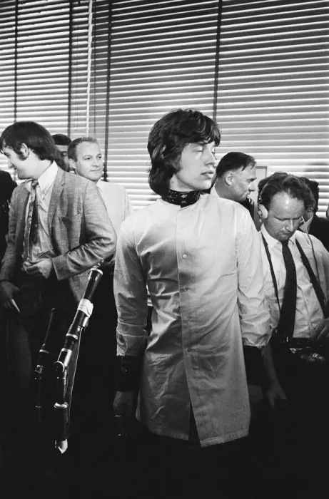Framed Print : Rolling Stones singer Mick Jagger holding a press conference at Granada Studios in Soho Framed Print : Rolling Stones singer Mick Jagger holding a press conference at Granada Studios in Soho
