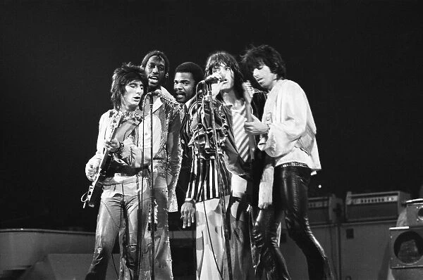 Rolling Stones on stage in concert at Earls Court. 23rd May 1976