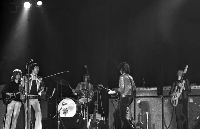 Framed Print : Rolling Stones: on stage at Empire Theatre, Liverpool, England 12th March 1971 Framed Print : Rolling Stones: on stage at Empire Theatre, Liverpool, England 12th March 1971