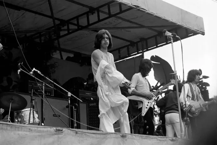 Framed Print : The Rolling Stones on stage at their free concert in London Framed Print : The Rolling Stones on stage at their free concert in London
