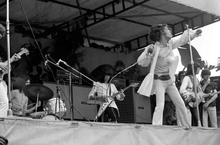 Framed Print : The Rolling Stones on stage at their free concert in London Framed Print : The Rolling Stones on stage at their free concert in London