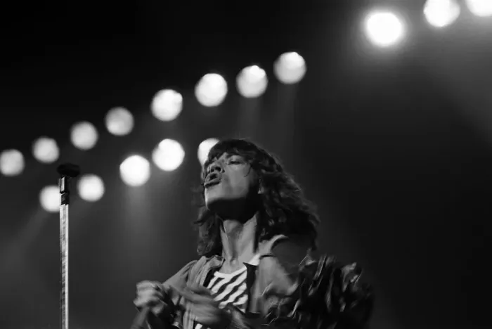 Framed Print : The Rolling Stones, Tour of Europe 76, perform on stage at the New Bingley Hall Framed Print : The Rolling Stones, Tour of Europe 76, perform on stage at the New Bingley Hall