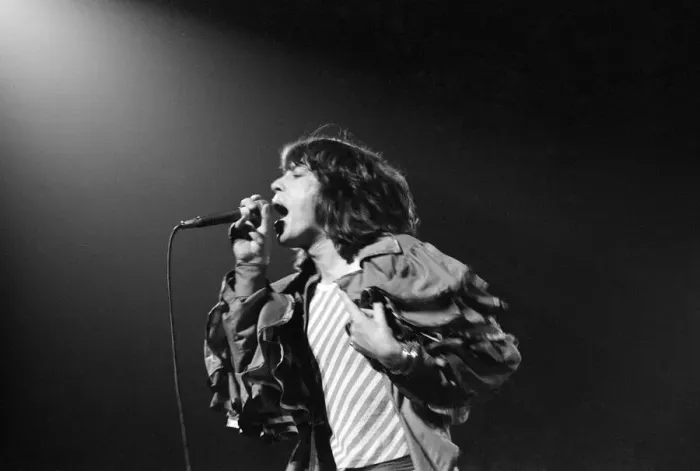 Framed Print : The Rolling Stones, Tour of Europe 76, perform on stage at the New Bingley Hall Framed Print : The Rolling Stones, Tour of Europe 76, perform on stage at the New Bingley Hall