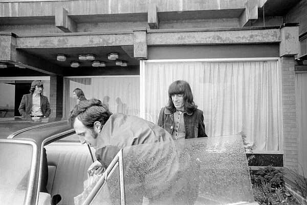 Rolling Stones: Bill Wyman at their hotel in Newcastle upon Tyne. March 1971