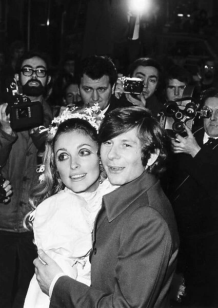 Roman Polanski film director with his new wife Sharon Tate They were married at Chelsea