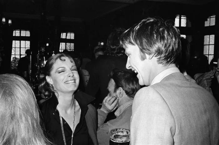 Framed Print : Romy Schneider on the set of her new film My Lover, My Son'in Mayfair
