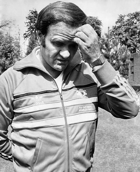 Ron Atkinson, Manchester Uniteds manager in thoughtful mood. May 1983 P017039