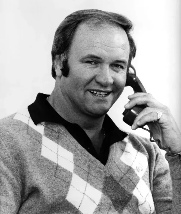 Framed Print : Ron Atkinson on phone. November 1983 P008323 Framed Print : Ron Atkinson on phone. November 1983 P008323