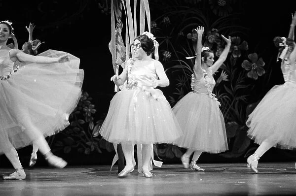 Ronnie Corbett in a scene as a ballet dancer at the London Palladium