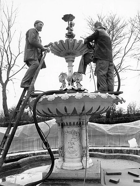Ropner Park fountain, a victorian fountain, being restored back to its former glory by