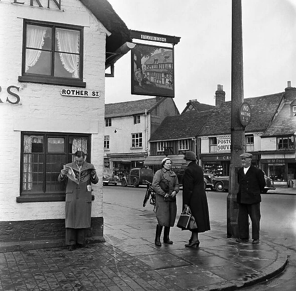 Rother Street in Stratford-upon-Avon, Warwickshire. April 1954