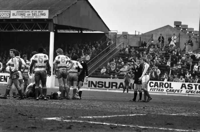 Framed Print : Rotherham United 1 v. Queens Park Rangers 0. March 1982 MF06-20-006 Local Caption Framed Print : Rotherham United 1 v. Queens Park Rangers 0. March 1982 MF06-20-006 Local Caption
