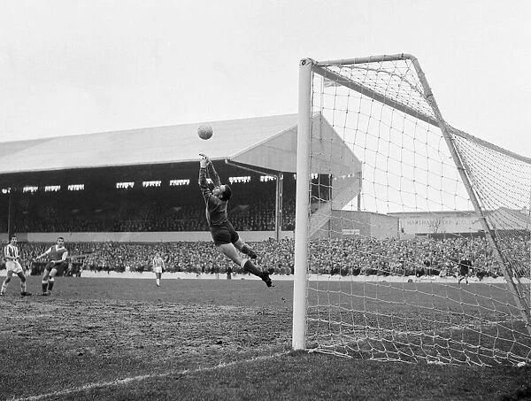 Rotherham United goalkeeper Ron Ironside makes a flying save during the match against