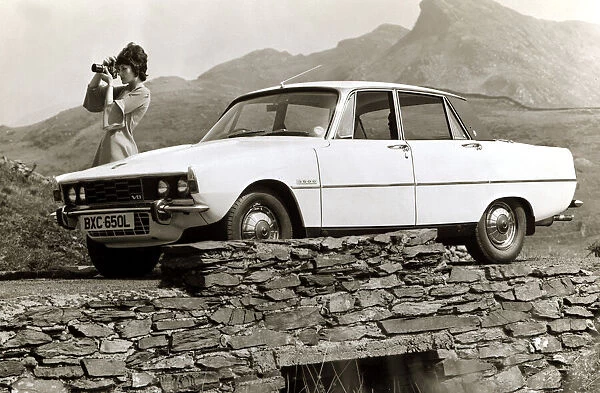 Rover 3500 1972 - Motors Motor Cars Car woman taking a photograph