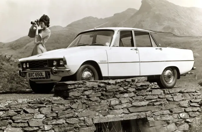 Framed Print : Rover 3500 1972 - Motors Motor Cars Car woman taking a photograph Framed Print : Rover 3500 1972 - Motors Motor Cars Car woman taking a photograph