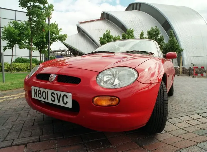Framed Print : ROVERS SPORTY MGF OUTSIDE THE SECCs ARMADILLO Framed Print : ROVERS SPORTY MGF OUTSIDE THE SECCs ARMADILLO