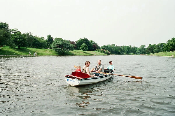 Rowing Boats for Hire return to Sefton Park, Liverpool, 13th June 1993