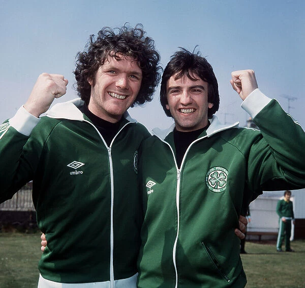 Roy Aitken & Mike Conroy Celtic football players May 1980