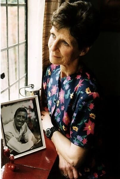Roy Castle Wife Fiona with a photo of her dead husband