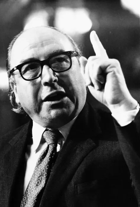 Framed Print : Roy Jenkins MP speaking during a labour party conference at Blackpool, October 1973 Framed Print : Roy Jenkins MP speaking during a labour party conference at Blackpool, October 1973
