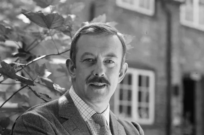 Framed Print : Roy Marsden on the set of The Black Tower'in Norfolk. 25th July 1985 Framed Print : Roy Marsden on the set of The Black Tower'in Norfolk. 25th July 1985