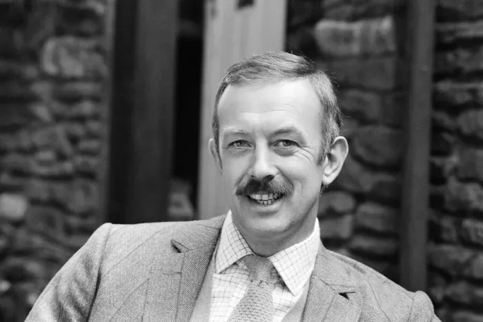 Framed Print : Roy Marsden on the set of The Black Tower'in Norfolk. 25th July 1985 Framed Print : Roy Marsden on the set of The Black Tower'in Norfolk. 25th July 1985