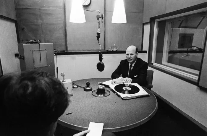 Framed Print : Roy Plomley BBC Radio Presenter of Desert Island Discs Jan 1967 on the 25th Framed Print : Roy Plomley BBC Radio Presenter of Desert Island Discs Jan 1967 on the 25th