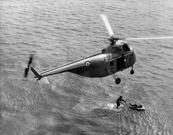 Royal Air Force Coastal Command Rescue Helicopters in Action. July 1960 P012689
