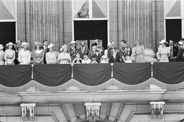 The Royal Family assemble on the balcony of Buckingham Palace for The Trooping of