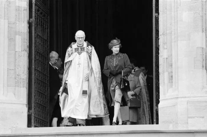 Framed Print : The Royal family pictured at St Georges Chapel, Windsor, after the Church service