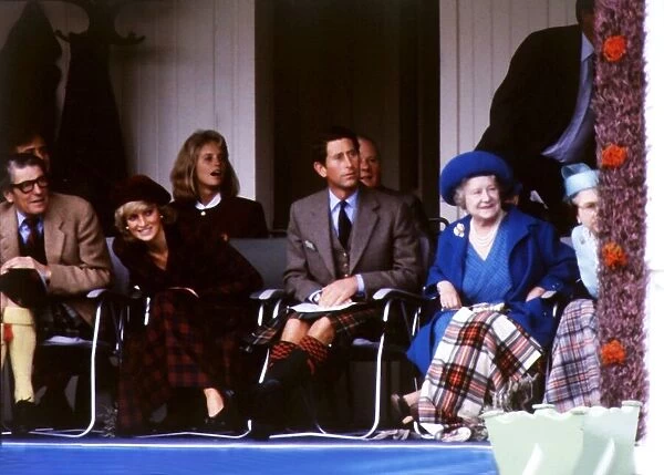 The Royal Family watching Braemar Highland Games 1987