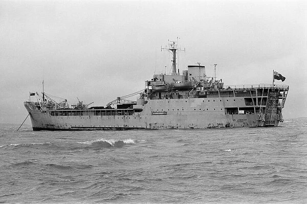Royal Fleet auxiliary 'Sir Lancelot'(pictured