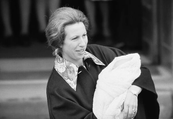 Her Royal Highness Anne leaves St Marys Hospital in Paddington