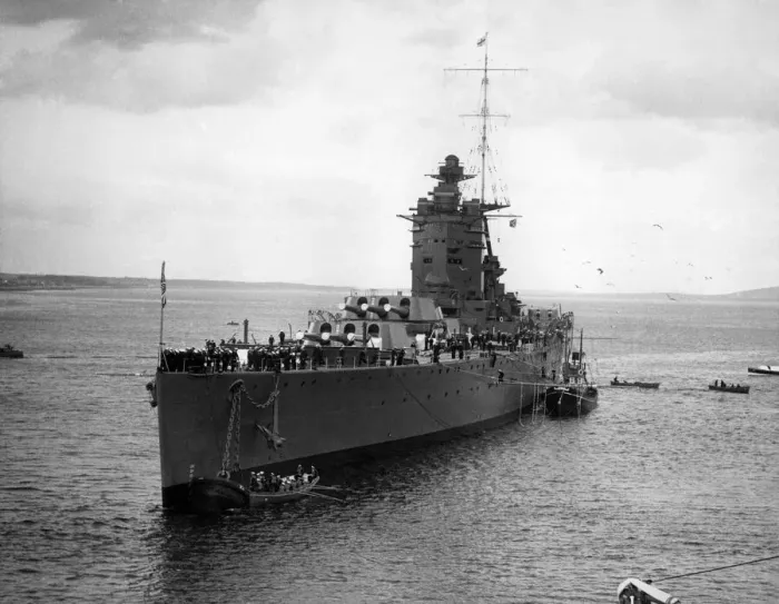Framed Print : The Royal Navy battleship HMS Nelson. Circa 1935 P004281 Framed Print : The Royal Navy battleship HMS Nelson. Circa 1935 P004281