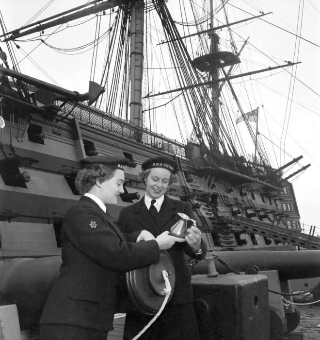 Framed Print : Royal Navy HMS Victory: WREN Margaret Mann 19 a winter in the navy Framed Print : Royal Navy HMS Victory: WREN Margaret Mann 19 a winter in the navy