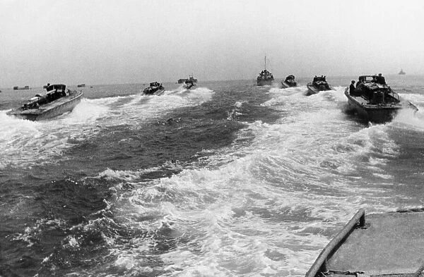 Royal Navy on a landing craft exercise. 16th June 1943