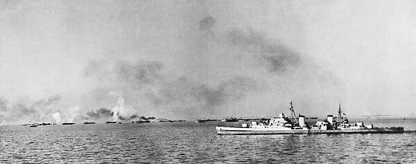 Royal Navy supports landing at Anzio. 3rd February 1944