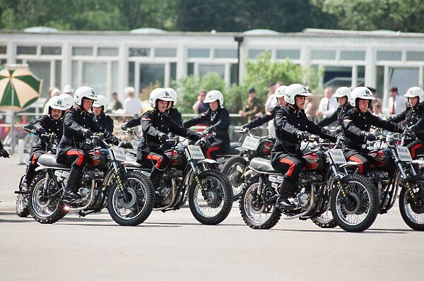 Royal Signals White Helmet Motorcycle Display Team. May 1990