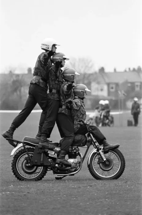 Framed Print : Royal Signals White Helmet Motorcycle Display Team, Darlington Framed Print : Royal Signals White Helmet Motorcycle Display Team, Darlington