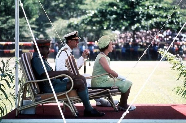 Royal Silver Jubilee Tour 1977 The Queen and Prince Philip in Papua New Guinea