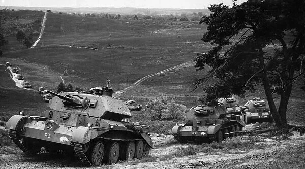 Royal Tank Regiment training in the South of England. Pictured