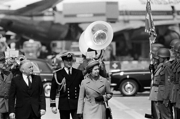 The royal tour of Switzerland. Pictured, Queen Elizabeth II. 1st May 1980