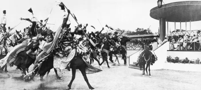 Framed Print : Royal Tours. The Queen and The Duke of Edinburgh watch 7000 tribesman from Northern