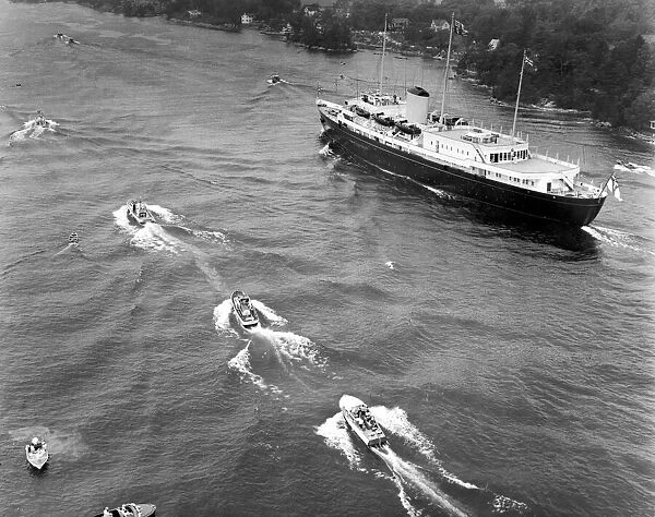 The Royal Yacht Brittania on a Tour of Canada 1st June 1959