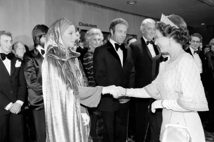 Framed Print : Royalty: Entertainment: Film. H. R. H. The Queen at Royal Premiere Funny Lady Framed Print : Royalty: Entertainment: Film. H. R. H. The Queen at Royal Premiere Funny Lady
