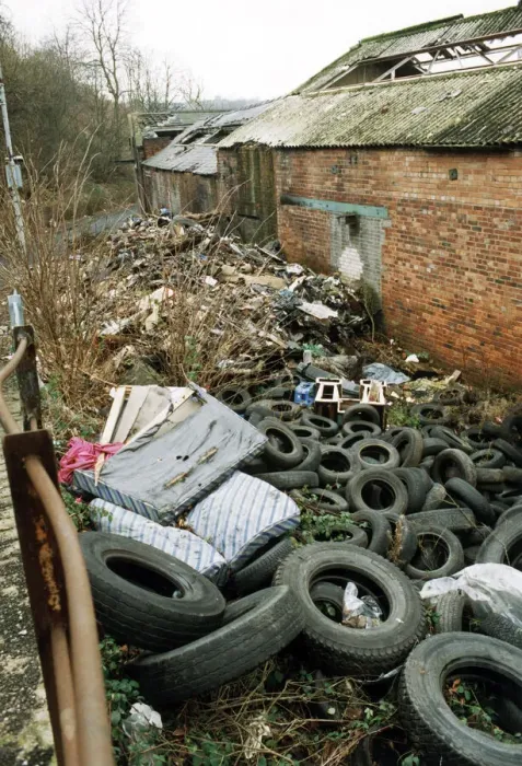 Framed Print : Rubbish at Hendham Vale, Harpurhey in Graater Manchester Framed Print : Rubbish at Hendham Vale, Harpurhey in Graater Manchester