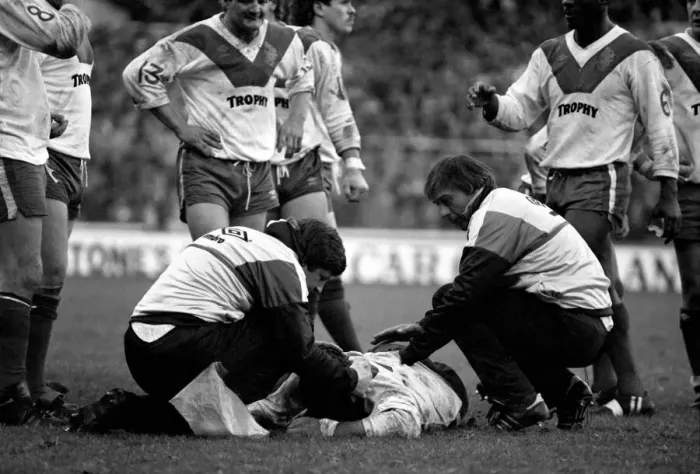 Framed Print : Rugby League Great Britain v New Zealand Third Test match Elland Road November 1985