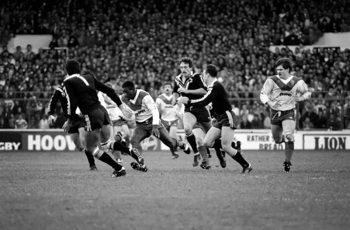 Framed Print : Rugby League Great Britain v New Zealand Third Test match Elland Road November 1985 Framed Print : Rugby League Great Britain v New Zealand Third Test match Elland Road November 1985